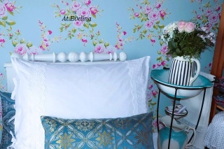 Povlak na polštář 70x90 cm bílý s krajkami